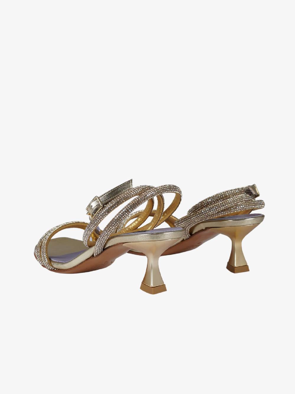 ALBANO Sandali 3203 Metal Platino Donna Con Strass