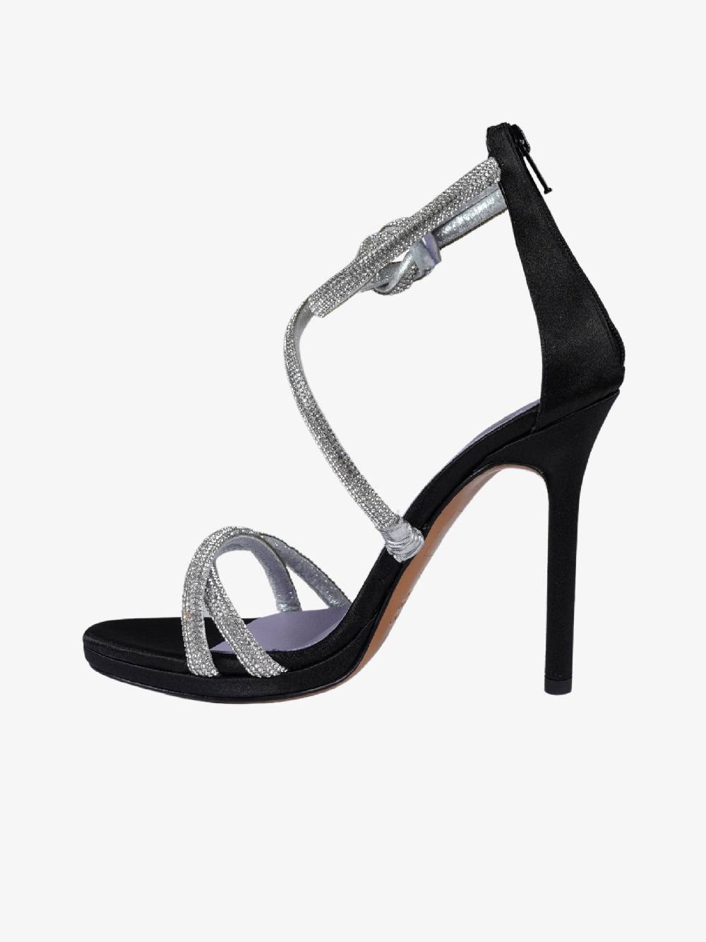 ALBANO Sandali 3244 Raso Nero Donna Con Strass