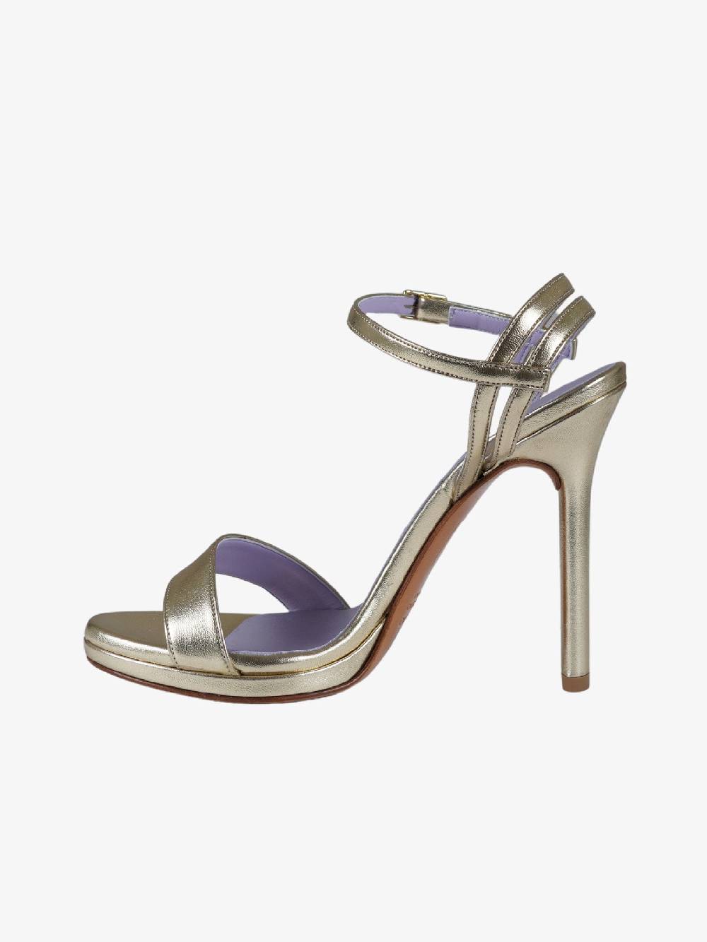 ALBANO Sandali 3307 Metal Platino Donna Liscio