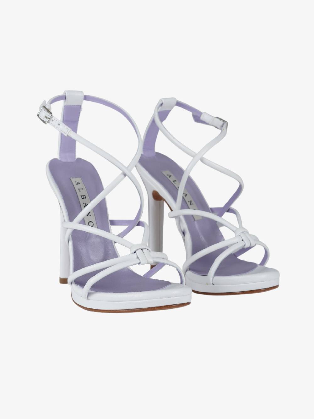 ALBANO Sandali 3312 Soft Bianco Donna Con Incrocio