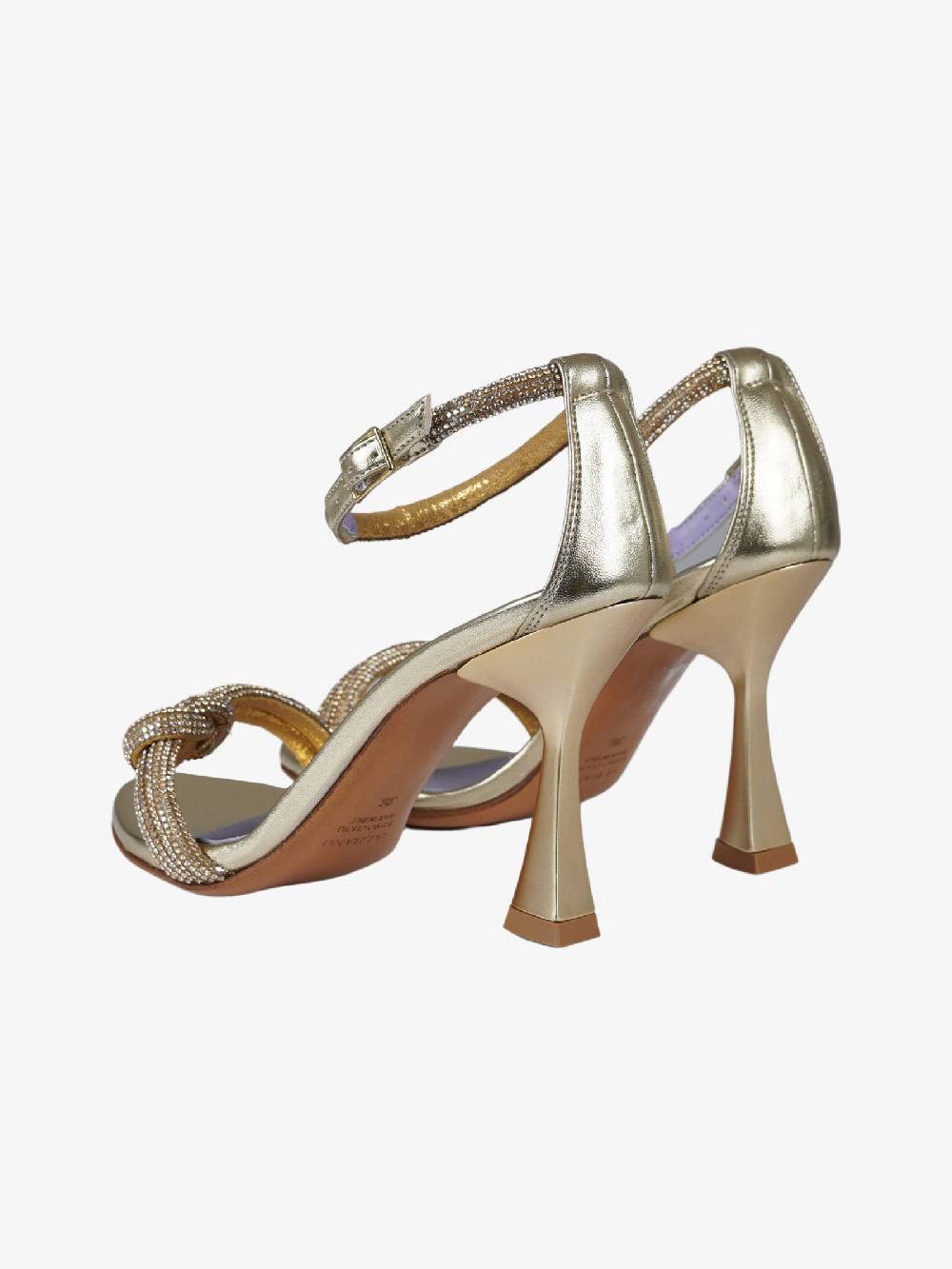 ALBANO Sandali 3325 Metal Platino Donna Con Strass