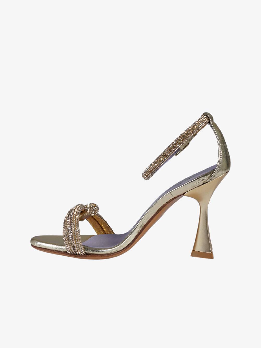 ALBANO Sandali 3325 Metal Platino Donna Con Strass