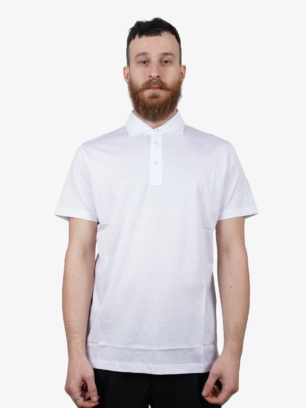 ALESSANDRO DELL'ACQUA Polo Uomo In Cotone Bianca