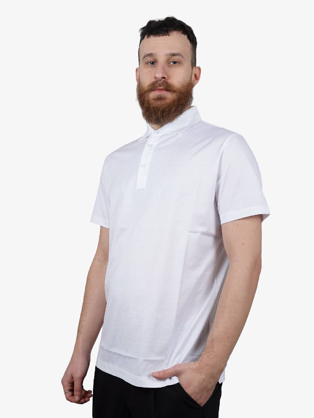 ALESSANDRO DELL'ACQUA Polo Uomo In Cotone Bianca
