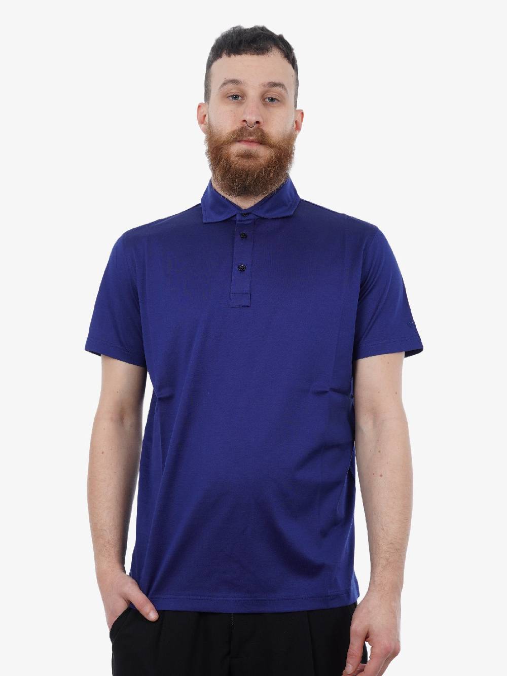 ALESSANDRO DELL'ACQUA Polo Uomo In Cotone Blu Navy