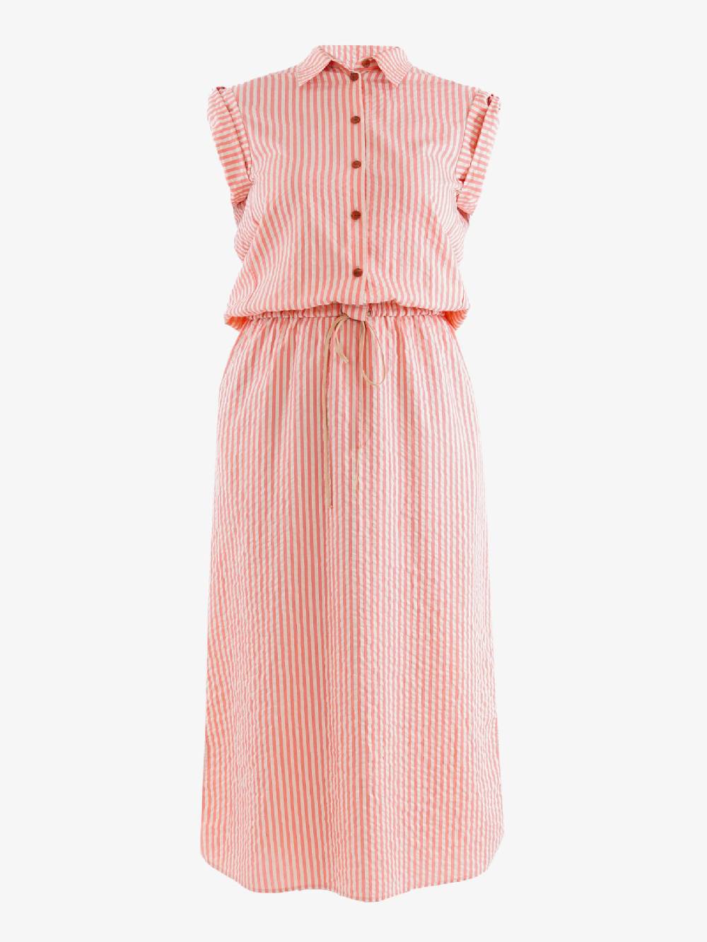 ALYSI Abito camicia Peonia donna in cotone rosa