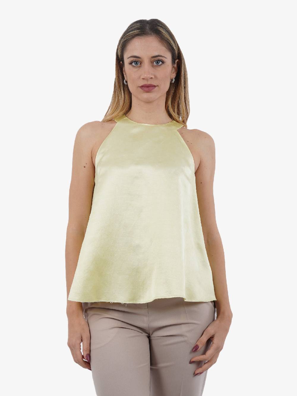 ALYSI Top Blurred Donna Giallo