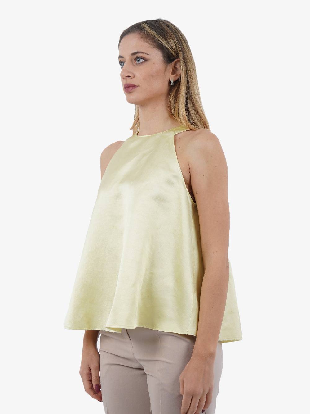 ALYSI Top Blurred Donna Giallo