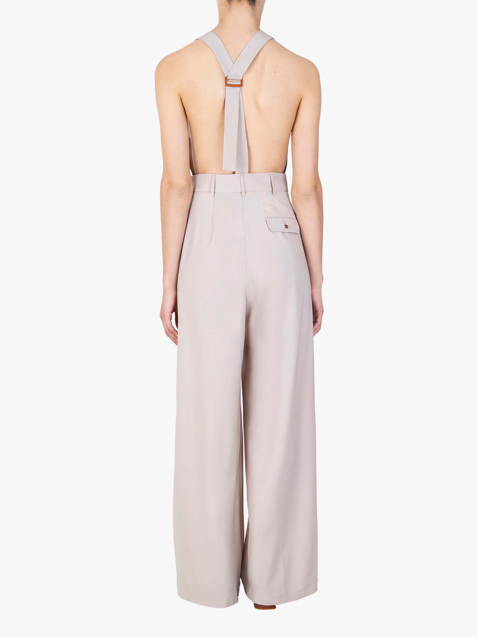 ALYSI Tuta Donna In Tela Di Lana Rosa