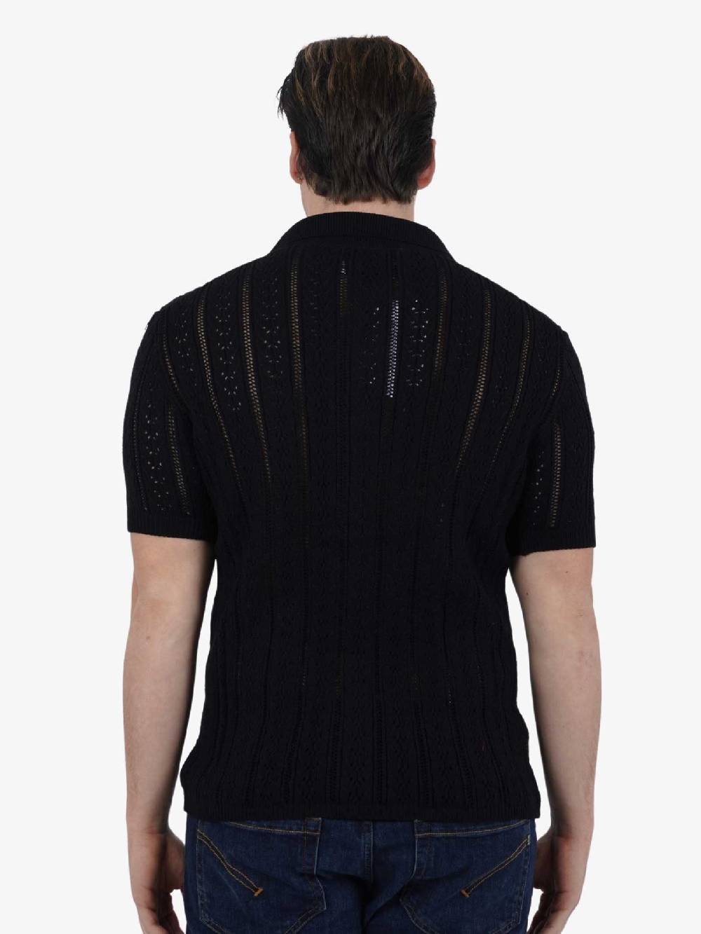 AMARANTO Maglia B9B0042 Uomo Cotone Nero