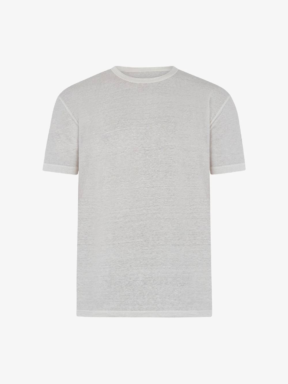 AMARANTO T-shirt B6B0008 Uomo Lino Panna