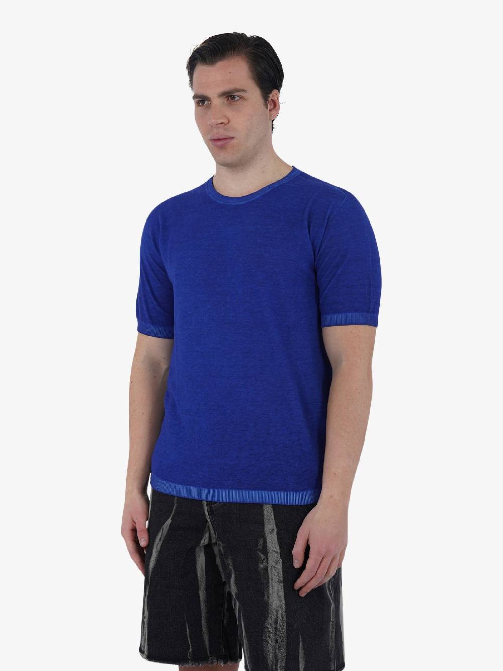 AROVESCIO T-shirt F15 NATURA Uomo Cotone Blu