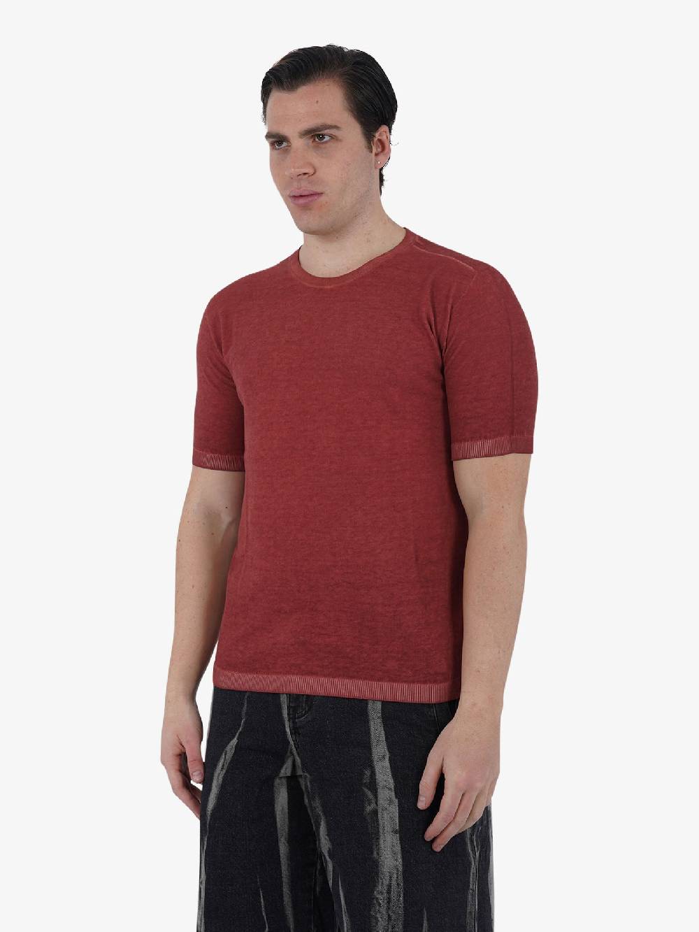 AROVESCIO T-shirt F15 NATURA Uomo Cotone Bordeaux