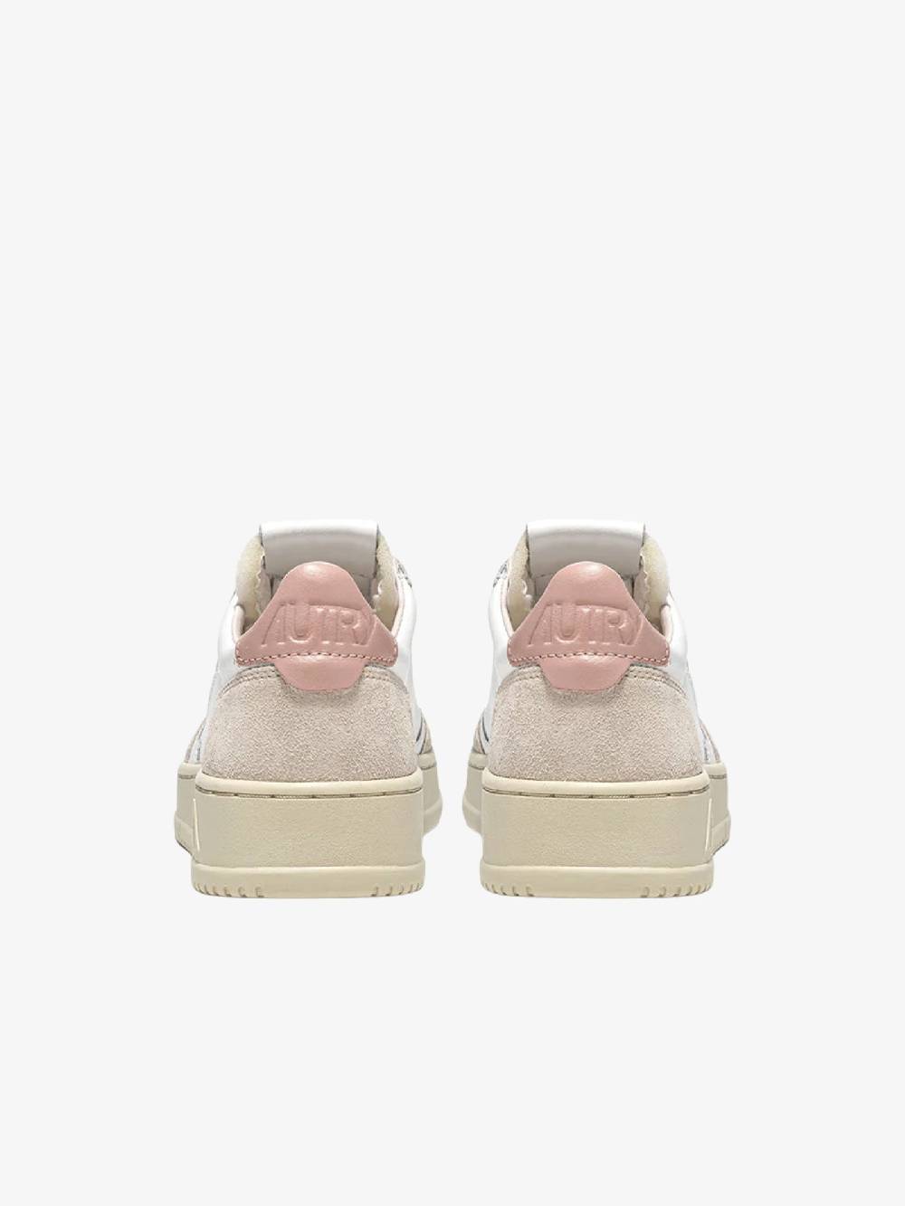 AUTRY Sneakers AULW Donna In Pelle Bianco/rosa