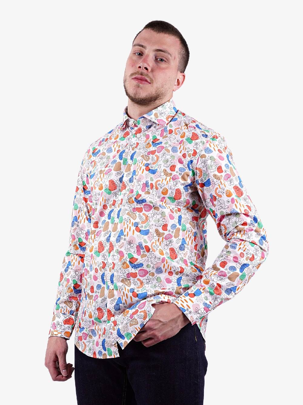 BASTONCINO Camicia A Fantasia Uomo Multicolore