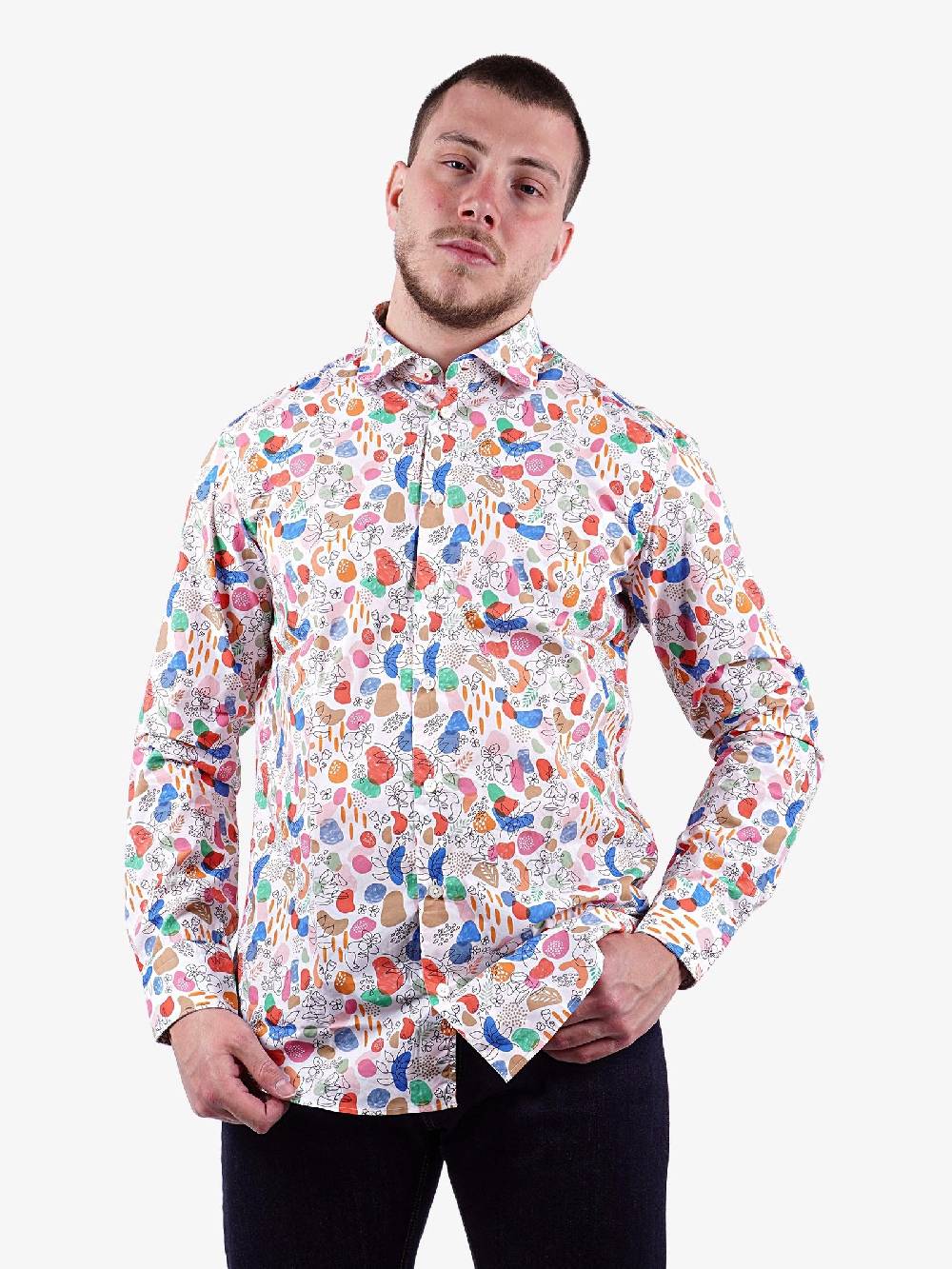 BASTONCINO Camicia a fantasia uomo multicolore