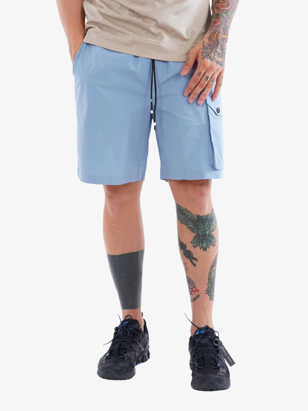 WHITE OVER Bermuda Cargo 00406 Uomo In Cotone Cielo