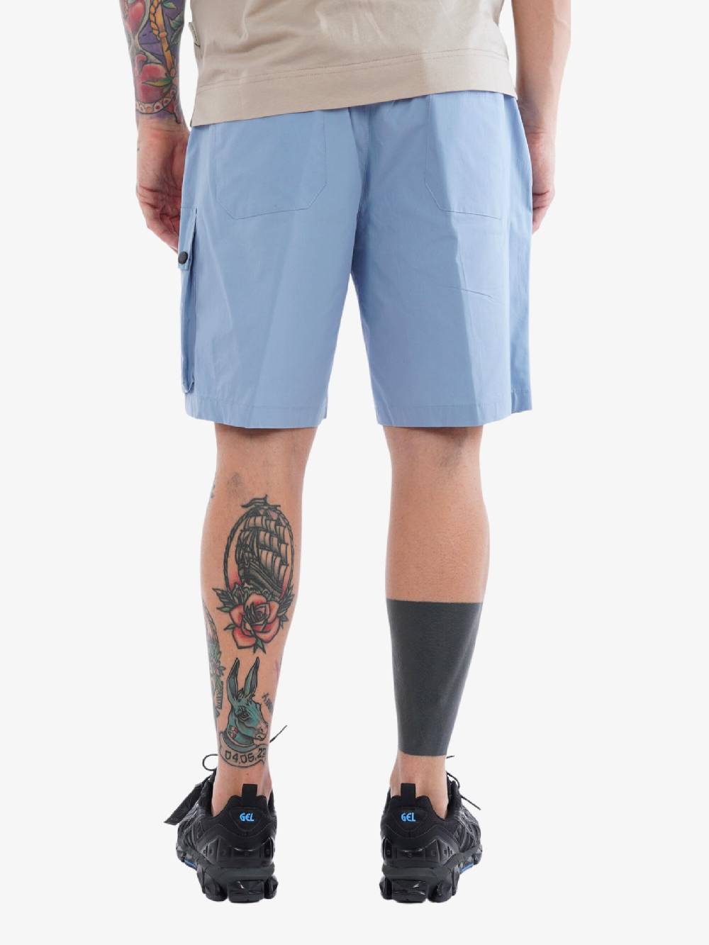 WHITE OVER Bermuda Cargo 00406 Uomo In Cotone Cielo