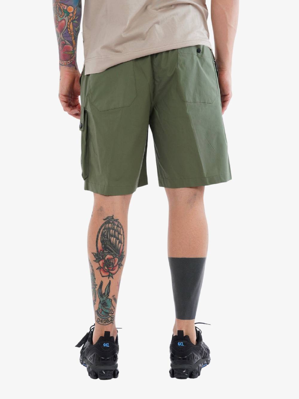 WHITE OVER Bermuda Cargo 00406 Uomo In Cotone Verde