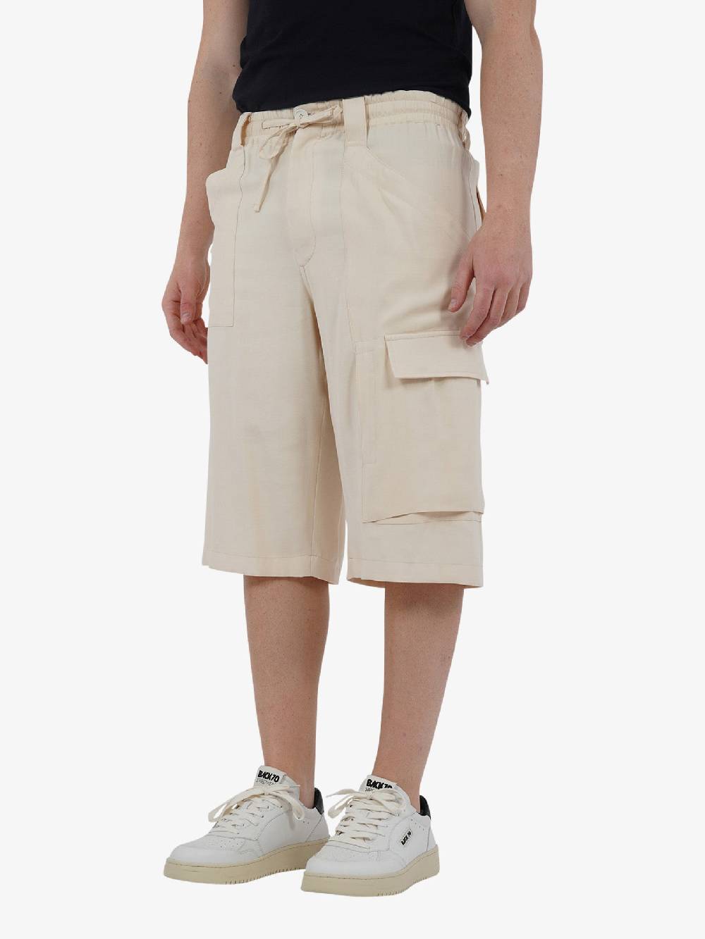 C93 Bermuda Cargo Con Tasca Laterale 2170C477 Uomo Viscosa Beige