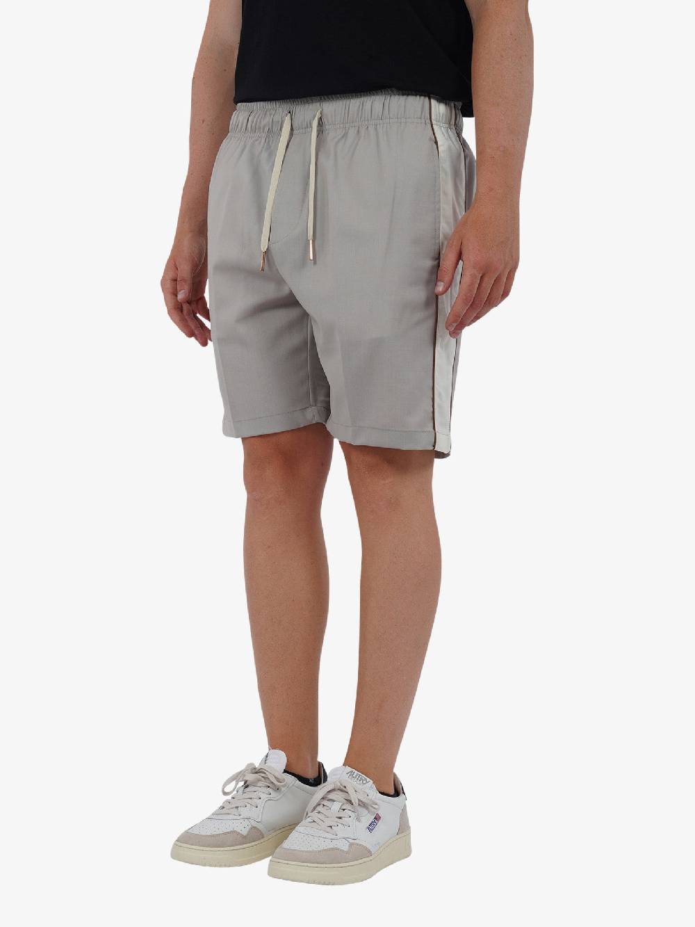 YES LONDON Bermuda Con Bande Laterali XS4215 Uomo Lana Beige