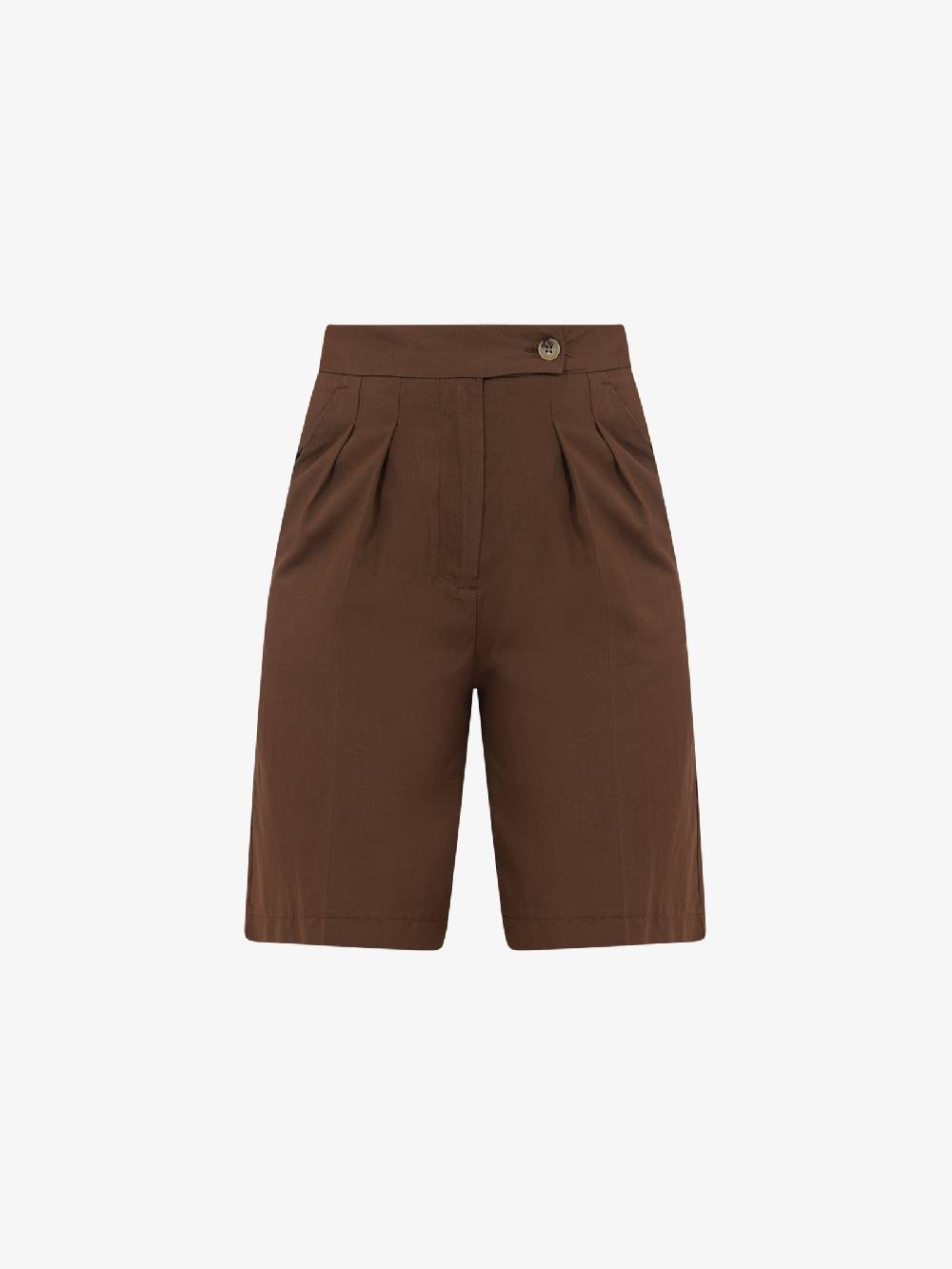 VICOLO Bermuda Con Pieghe TB1568 Donna Viscosa Marrone
