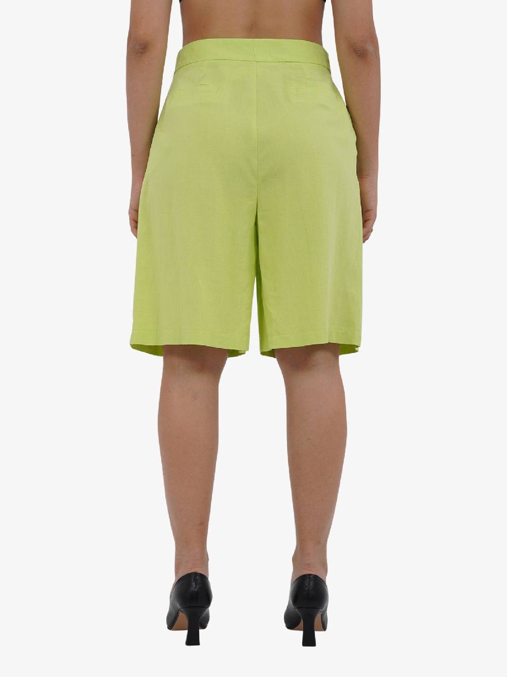 VICOLO Bermuda Con Pieghe TB1568 Donna Viscosa Verde