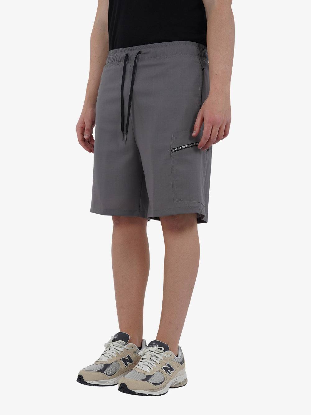 YES LONDON Bermuda Con Tasca Zip XS4224 Uomo Cotone Grigio