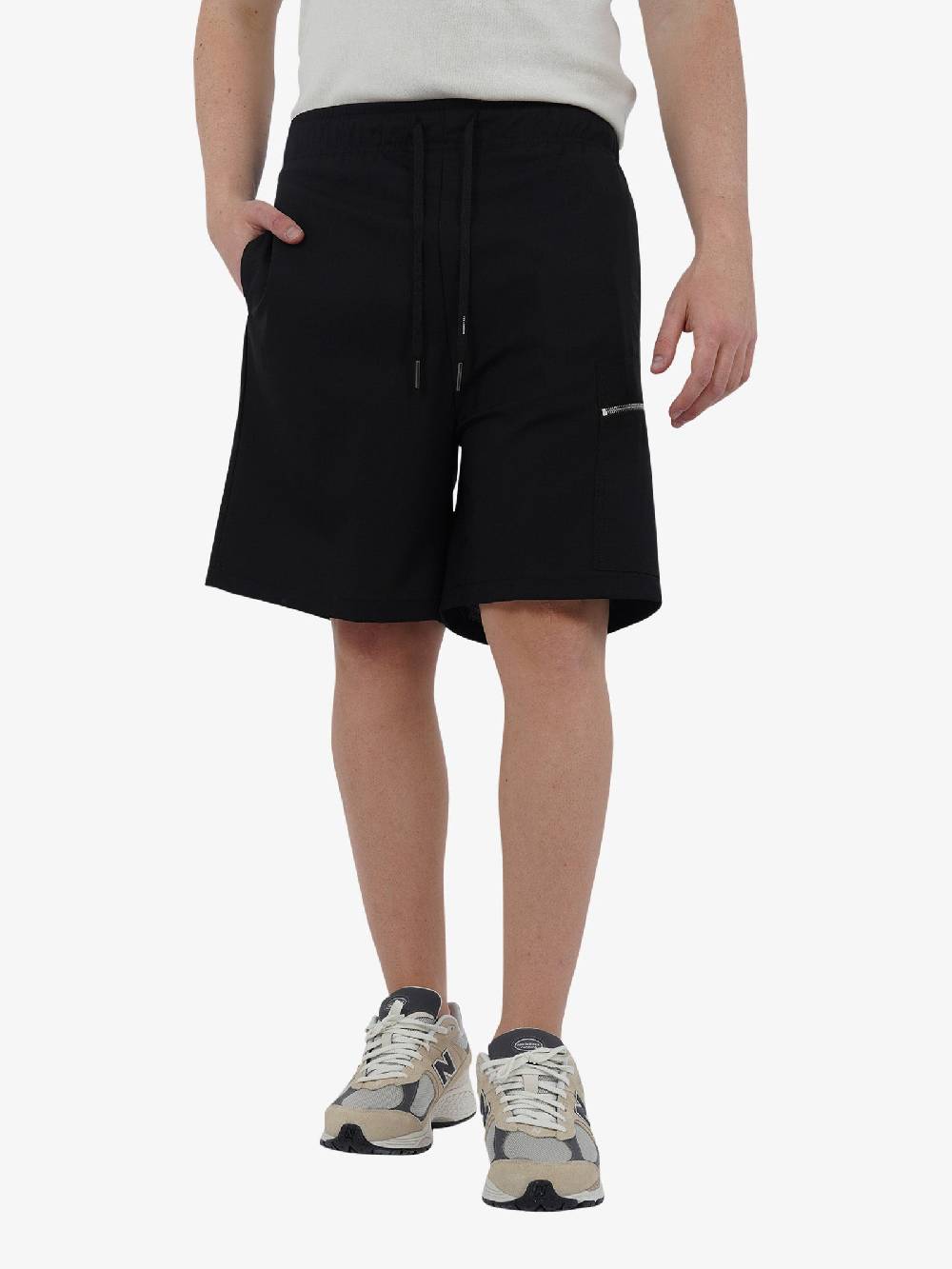 YES LONDON Bermuda con tasca zip XS4224 uomo cotone nero