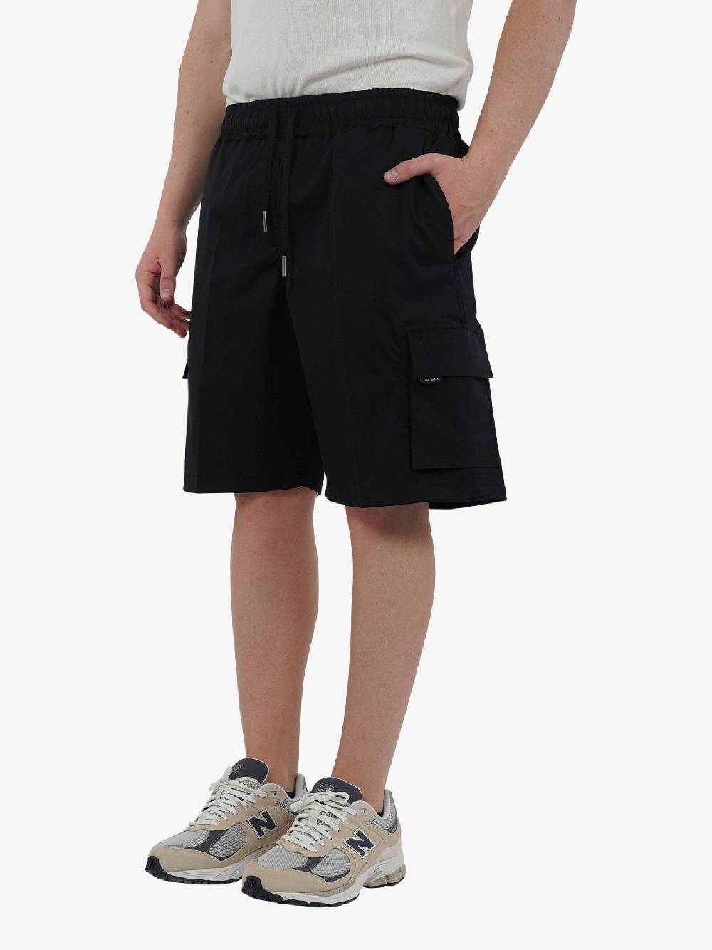 YES LONDON Bermuda Con Tasconi XS4211 Uomo Lana Nero