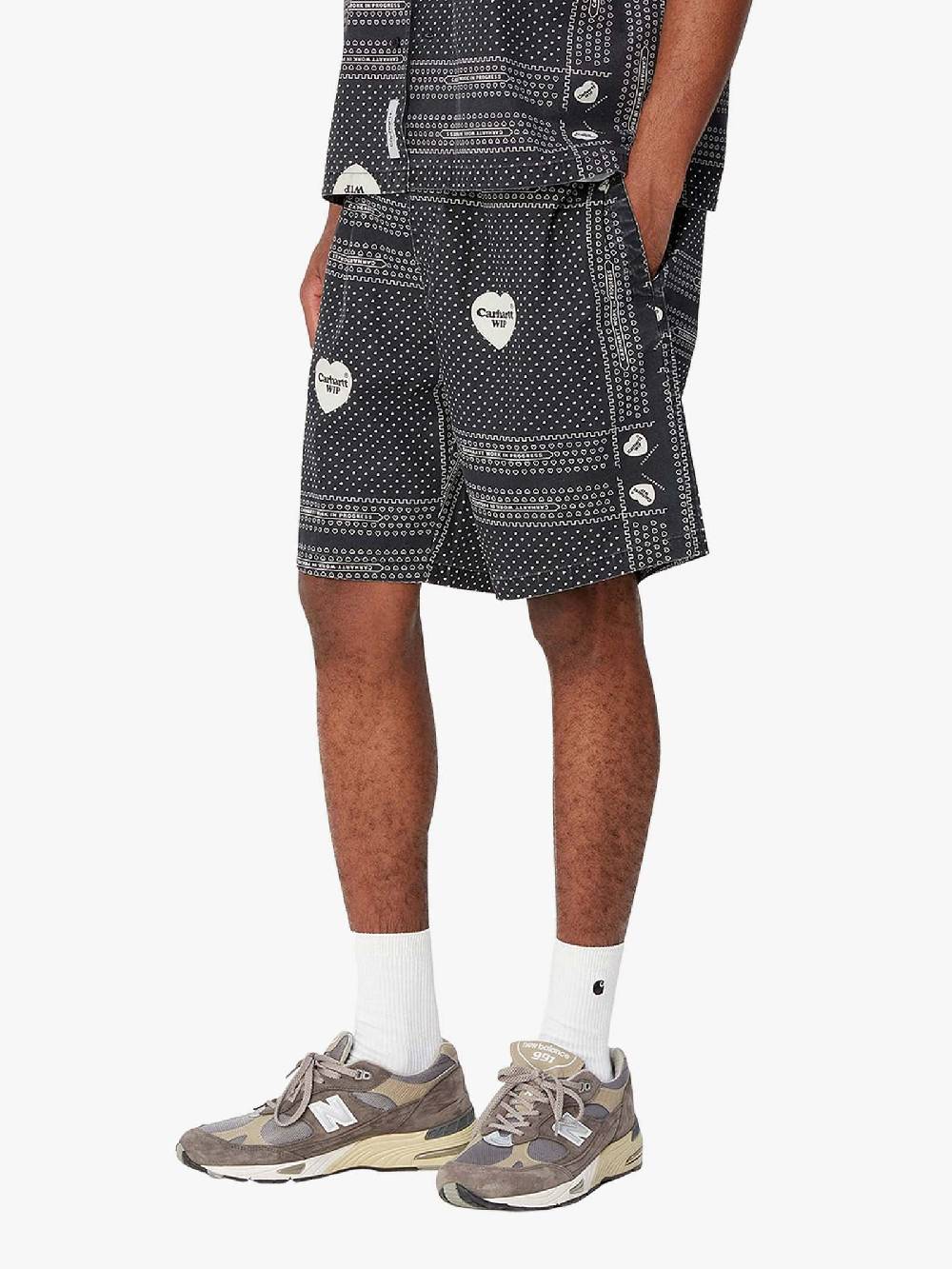 CARHARTT WIP Bermuda Heart Bandana I033076_ Uomo Cotone Nero