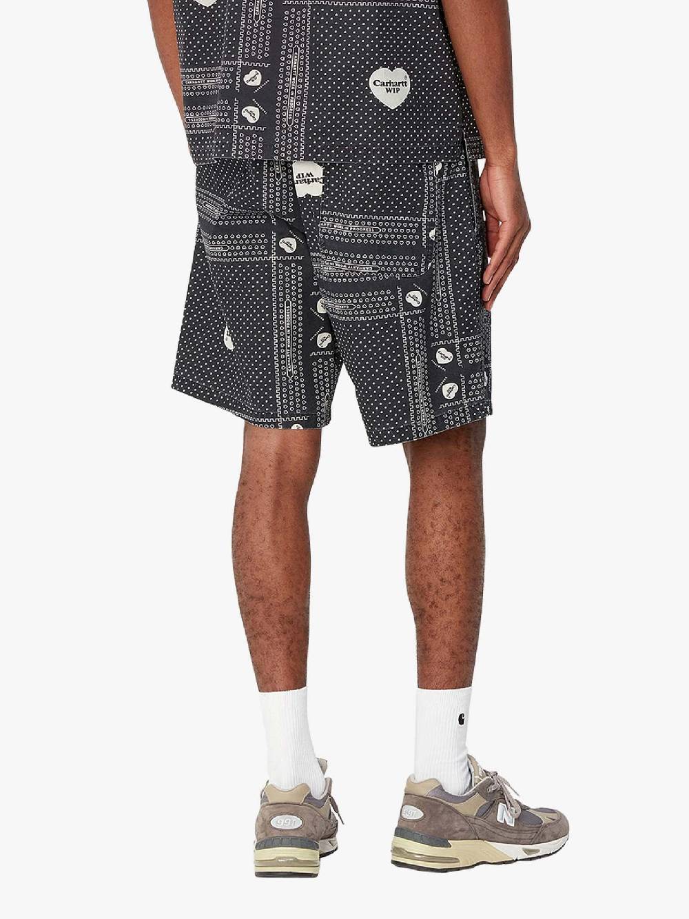 CARHARTT WIP Bermuda Heart Bandana I033076_ Uomo Cotone Nero