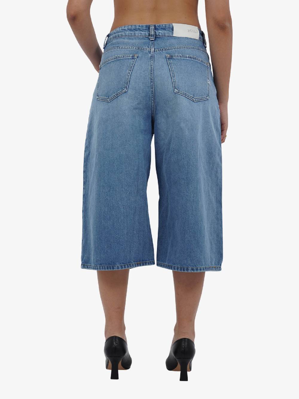 VICOLO Bermuda Jeans Lungo DB5340 Donna Cotone Denim