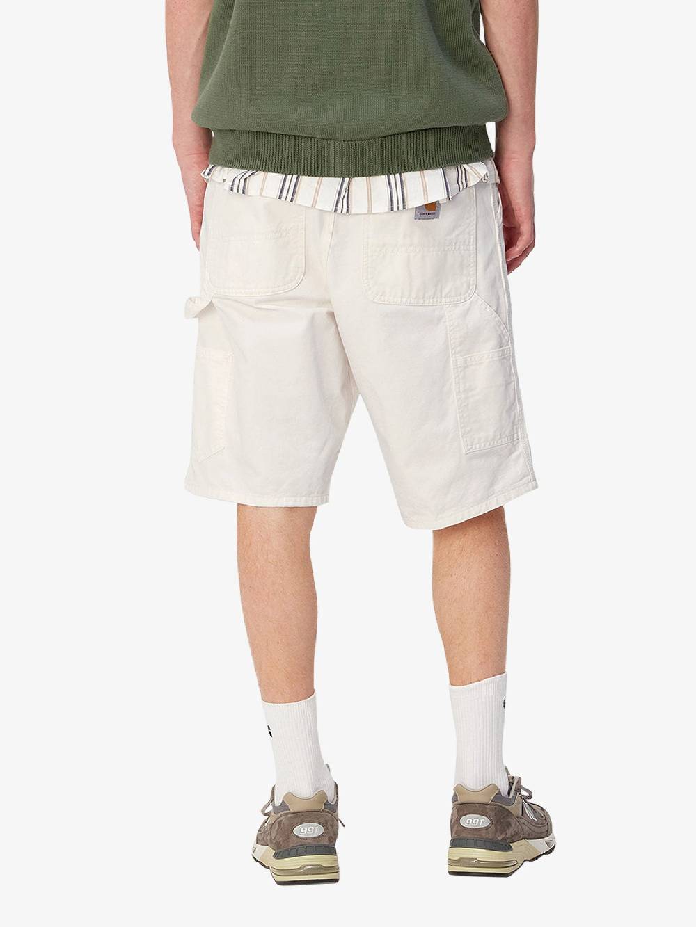 CARHARTT WIP Bermuda Single Knee Short I031504_ Uomo Cotone Bianco