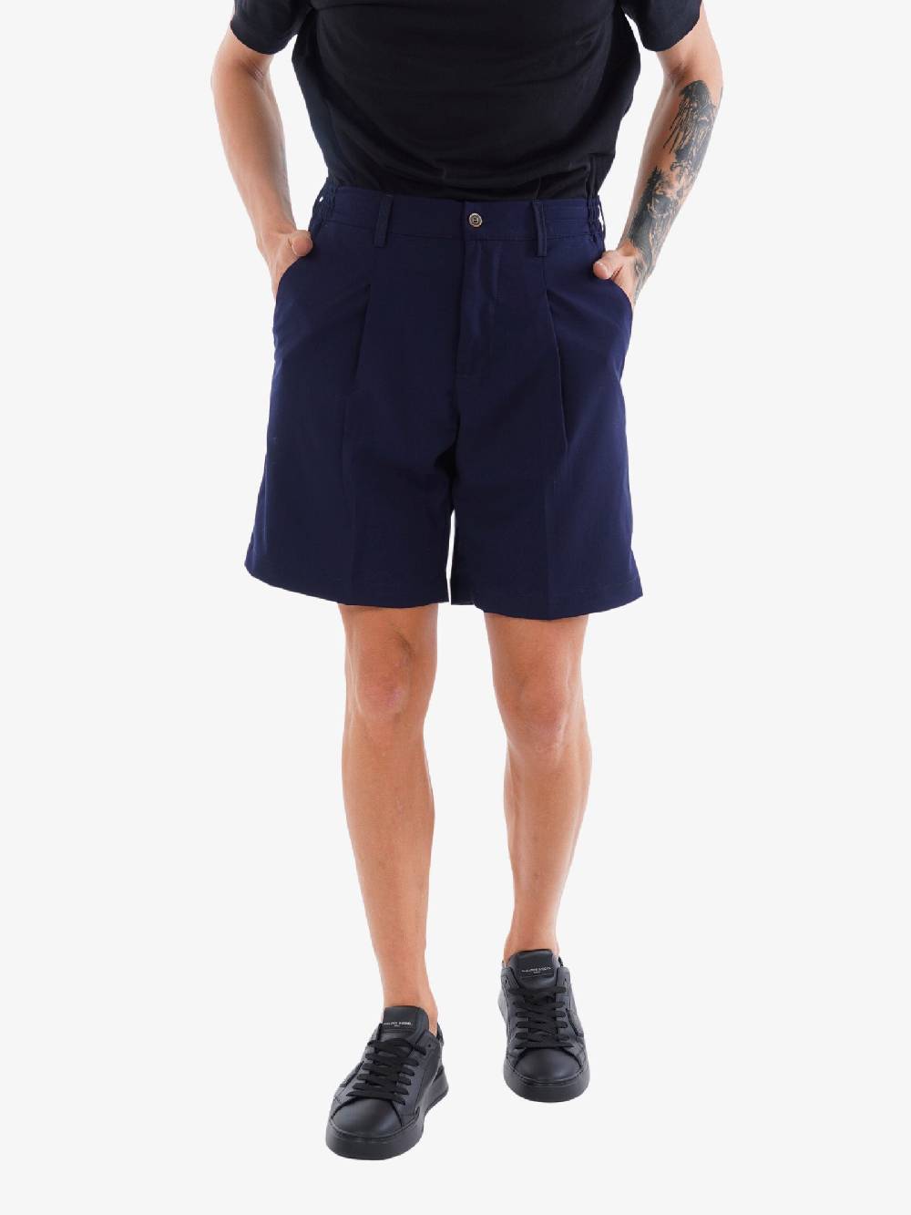 BY AND Bermuda Star Mill 88 Uomo In Fresco Lana Blu