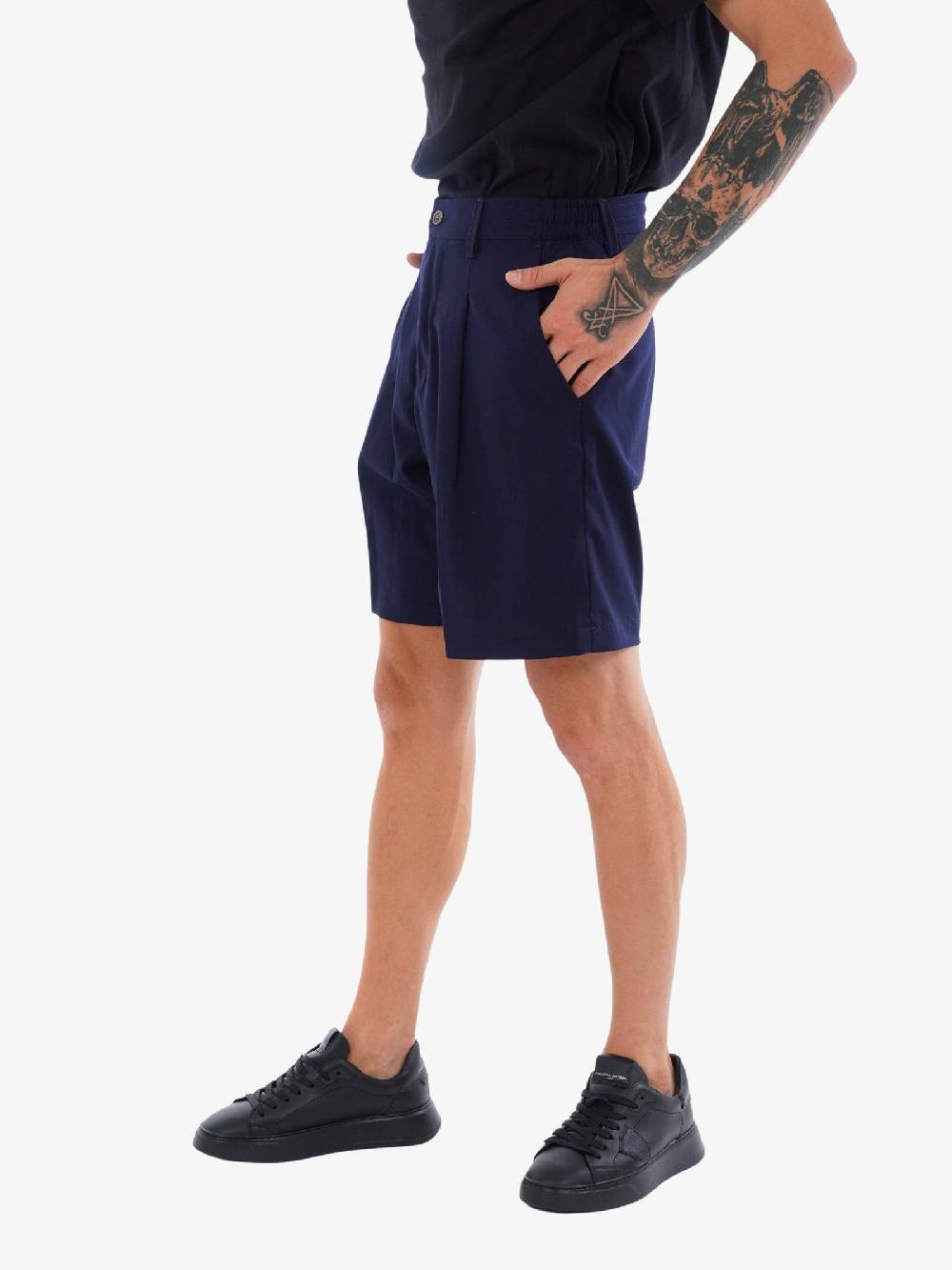 BY AND Bermuda Star Mill 88 Uomo In Fresco Lana Blu