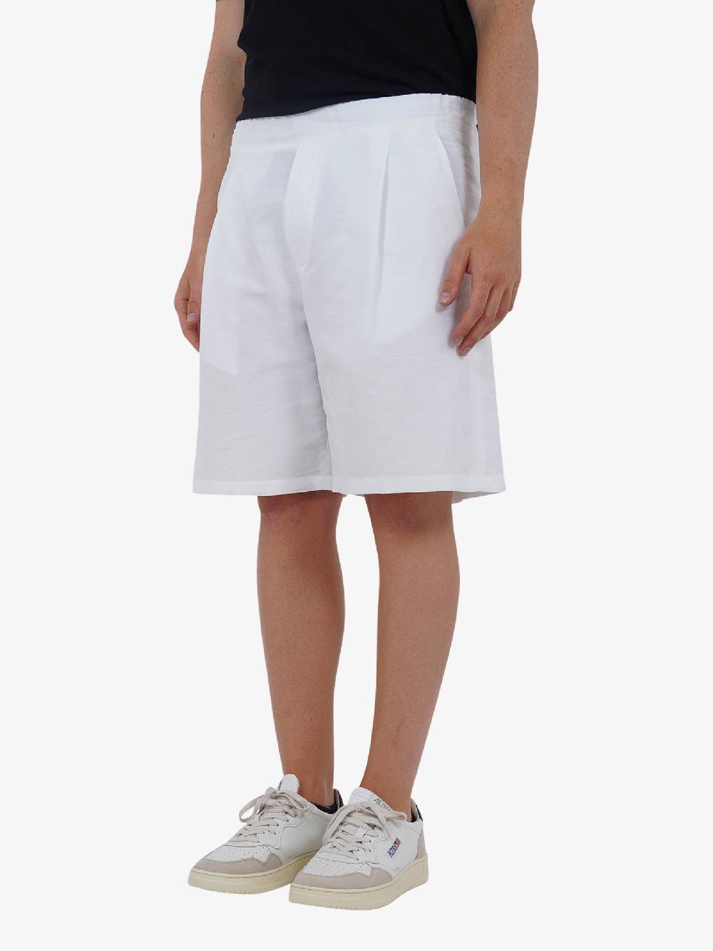 LOW BRAND Bermuda Tokyo L1PSS246765 Uomo Lino Bianco