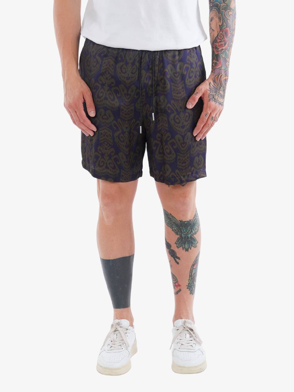 LOW BRAND Bermuda Uomo Multicolore Blu In Viscosa Con Stampa