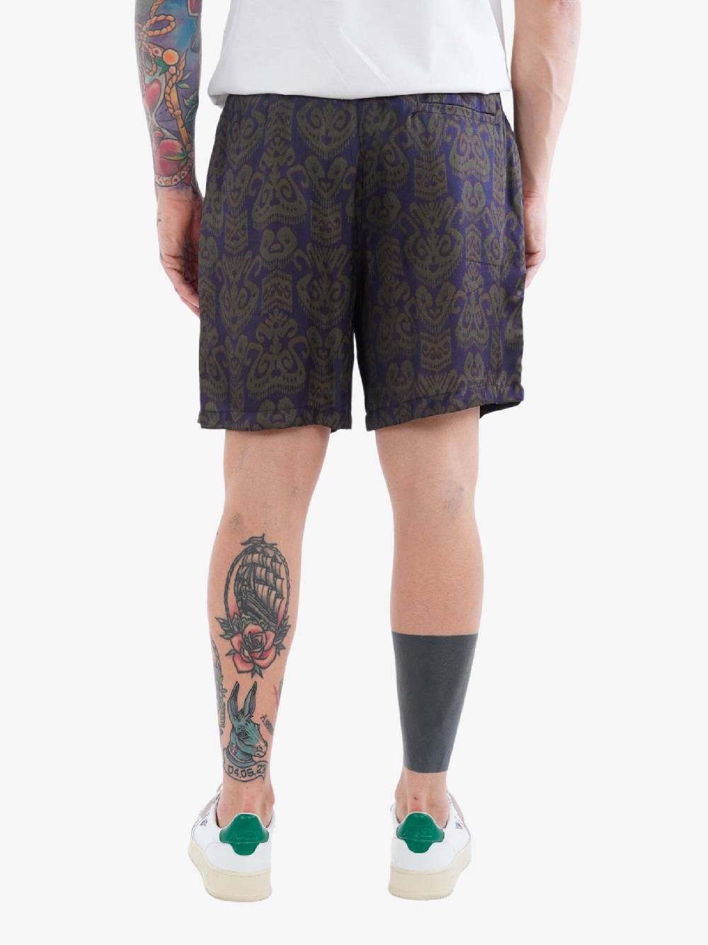 LOW BRAND Bermuda Uomo Multicolore Blu In Viscosa Con Stampa