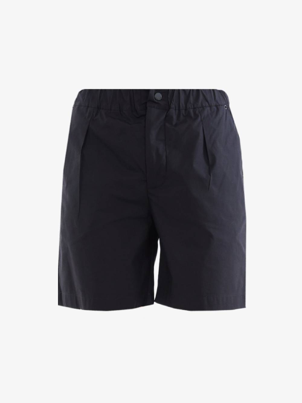 WHITE OVER Bermuda uomo nero in cotone con tasche cargo