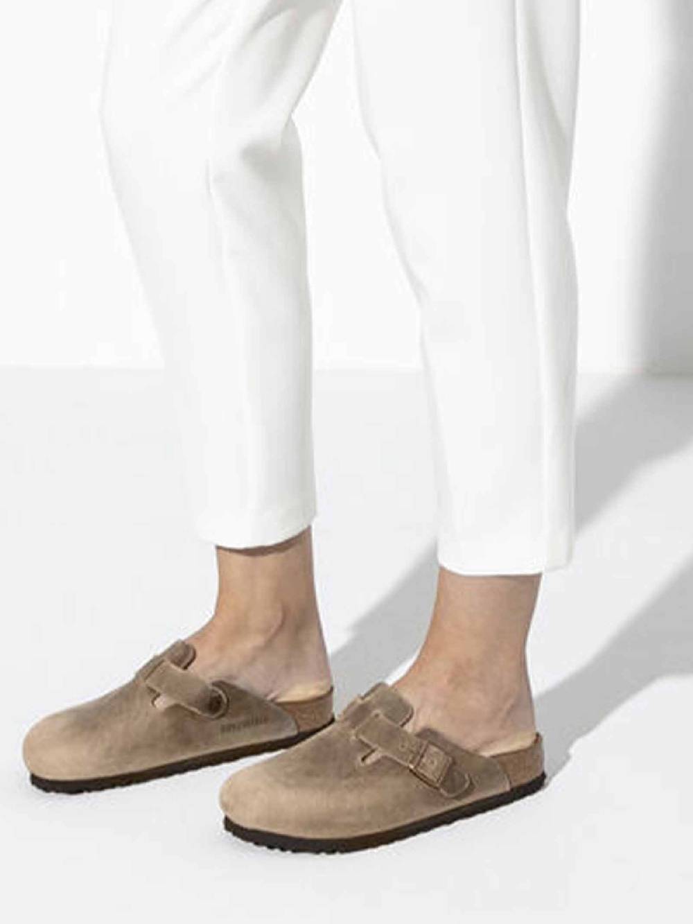 BIRKENSTOCK Ciabatte Boston 960813 Pelle Marrone