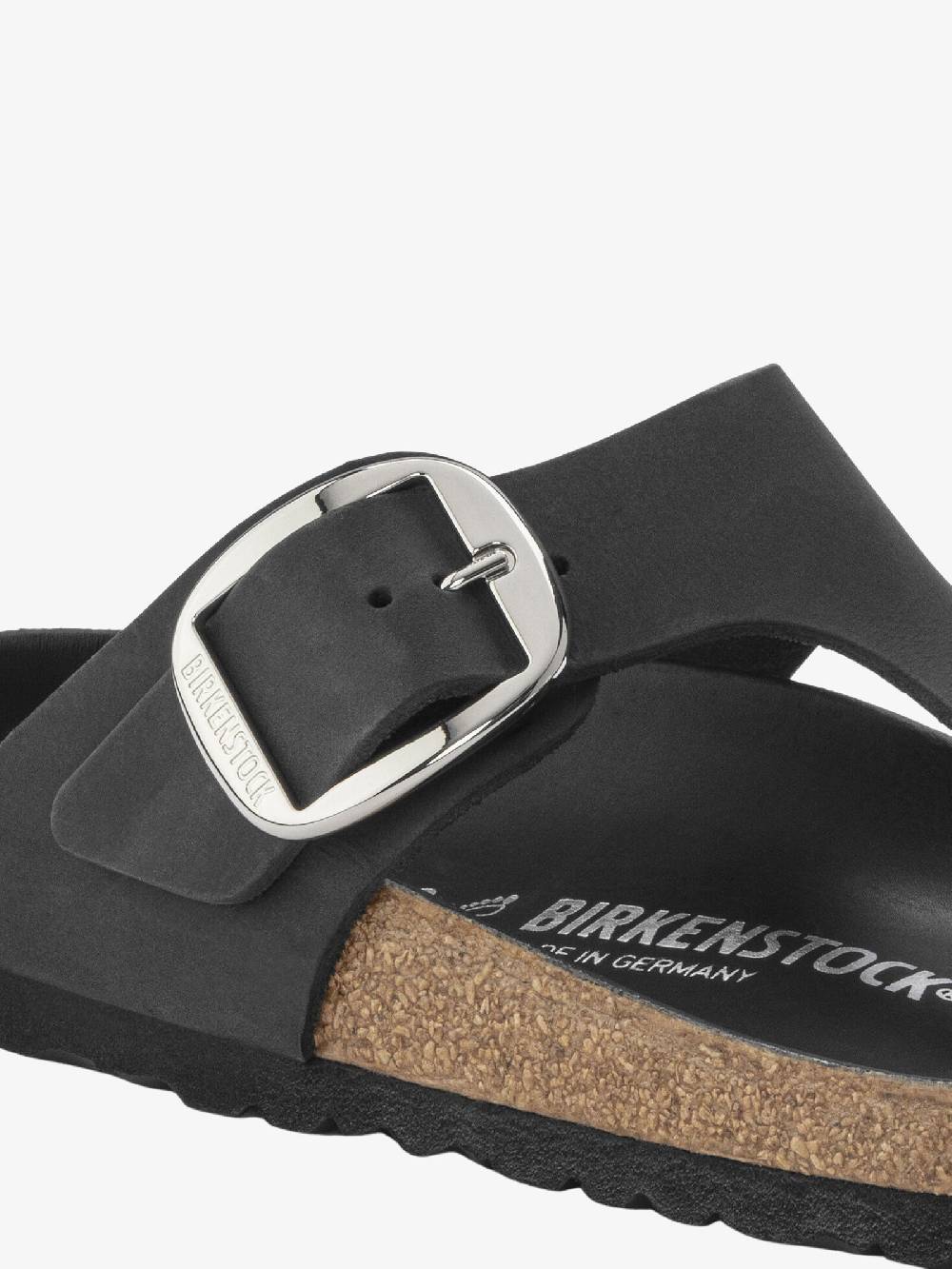 BIRKENSTOCK Ciabatte Gizeh Big Buckle Donna Nere
