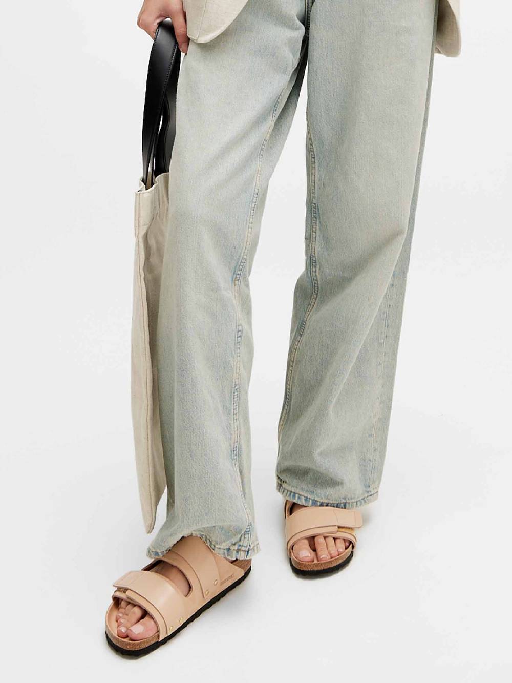 BIRKENSTOCK Ciabatte Uji 1026544 Donna Pelle Beige