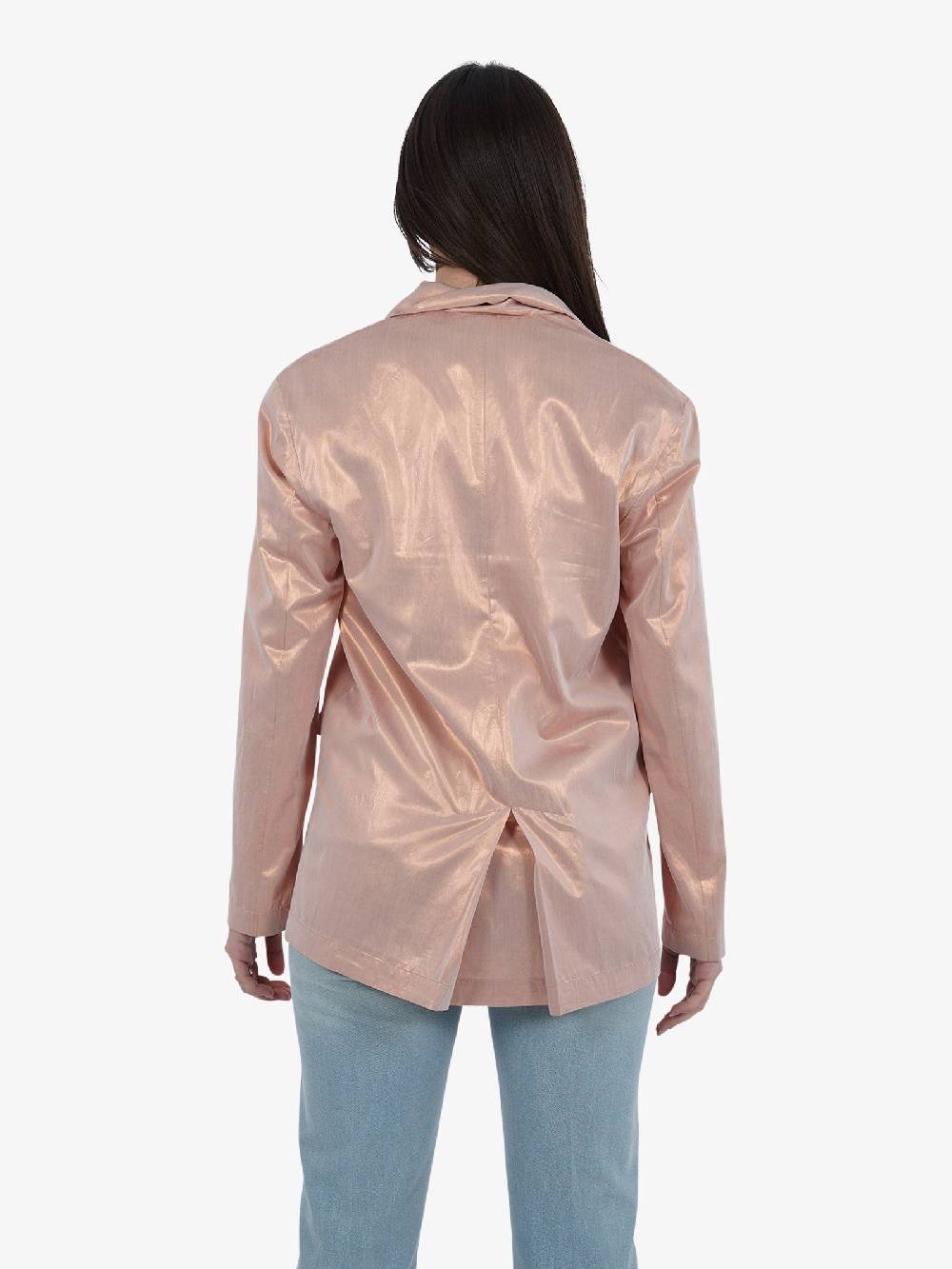 ALYSI Blazer Shining Doppiopetto 104814P4034 Donna Viscosa Oro