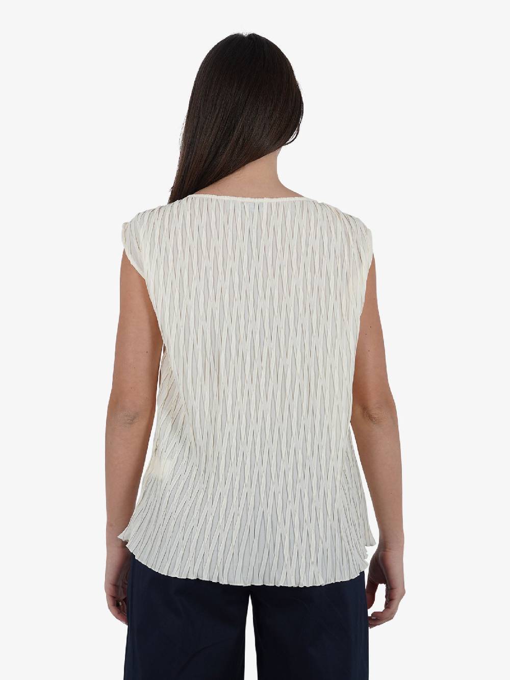 JIJIL Blusa Con Disegno Geometrico BL247 Donna Panna