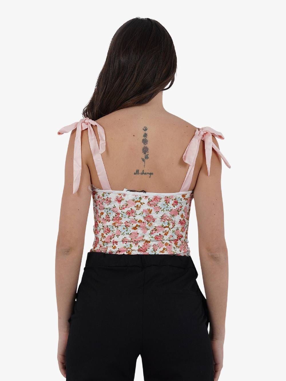 GLAMOROUS Body Corsetto Con Nastri CK7347 Donna Rosa