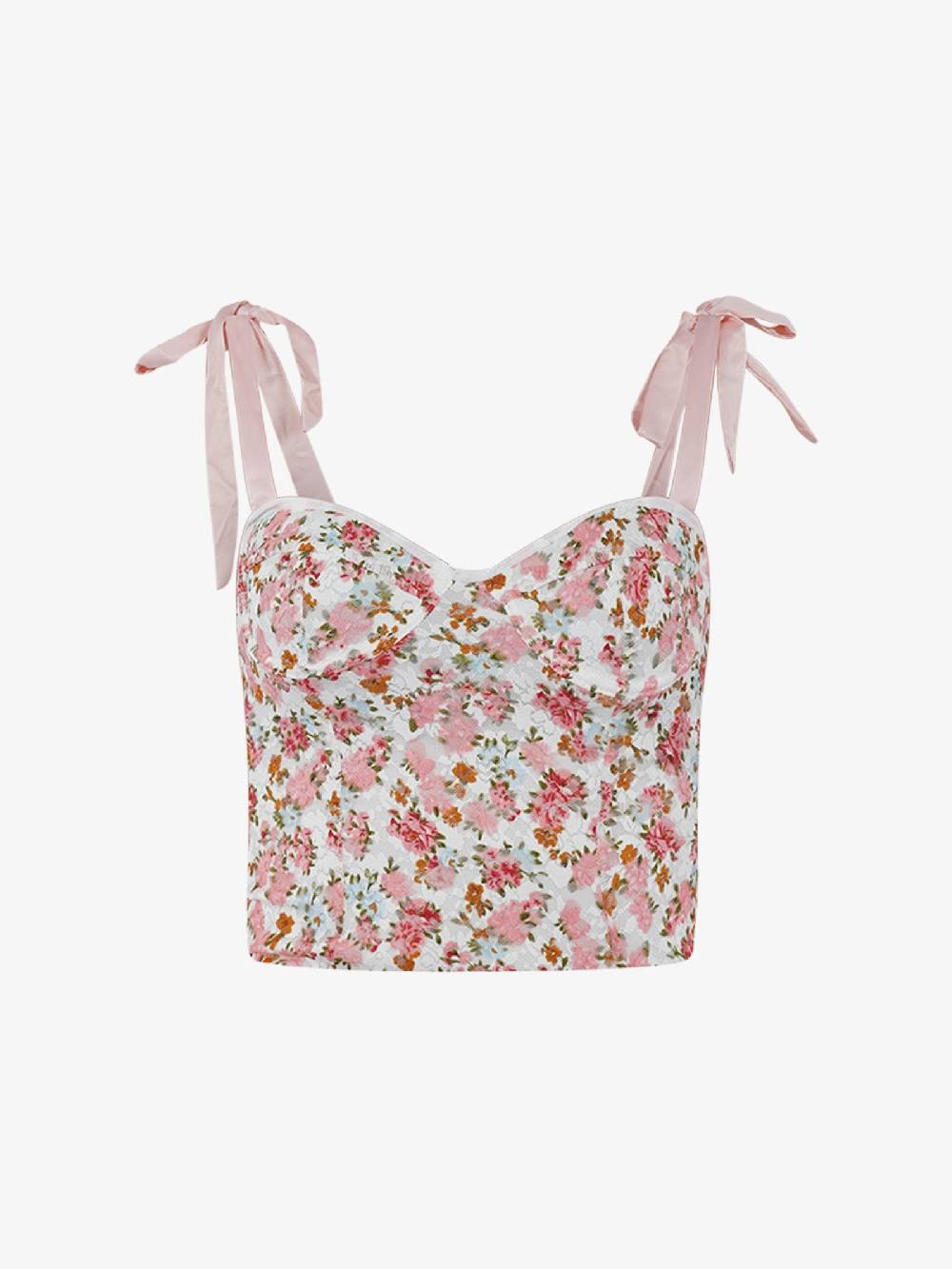 GLAMOROUS Body Corsetto Con Nastri CK7347 Donna Rosa