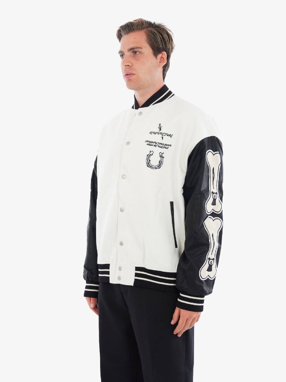 ACUPUNCTURE Bomber Acu Varcity Cold Weapon Uomo Bianco/nero