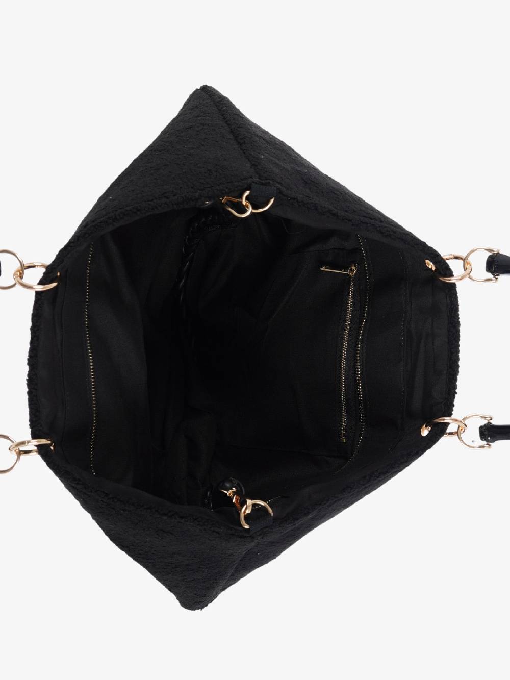 MARC ELLIS Borsa A Mano Bambù Bear L Donna Nera Con Corda