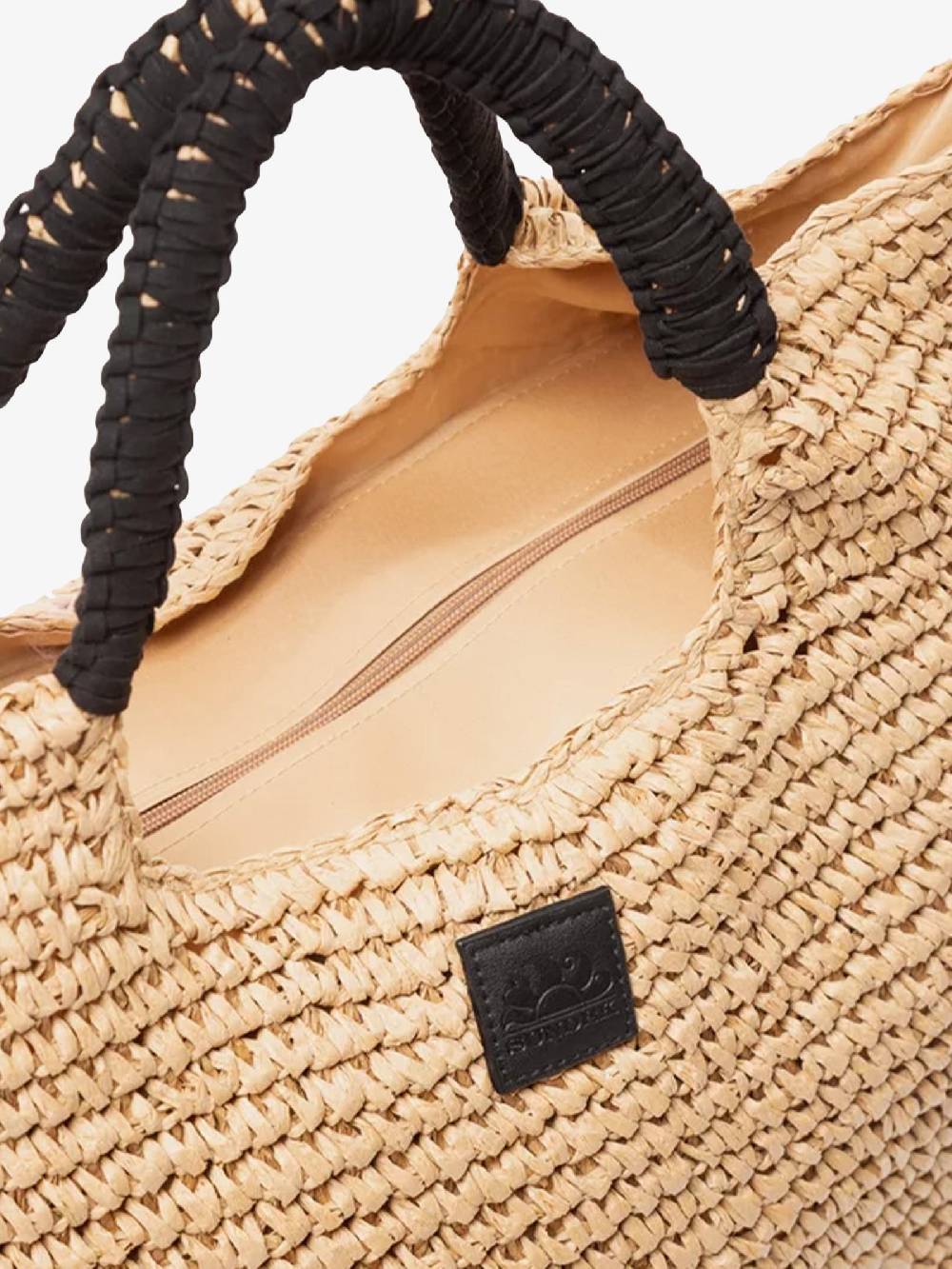 SUNDEK Borsa A Mano Big Straw Donna In Paglia Beige